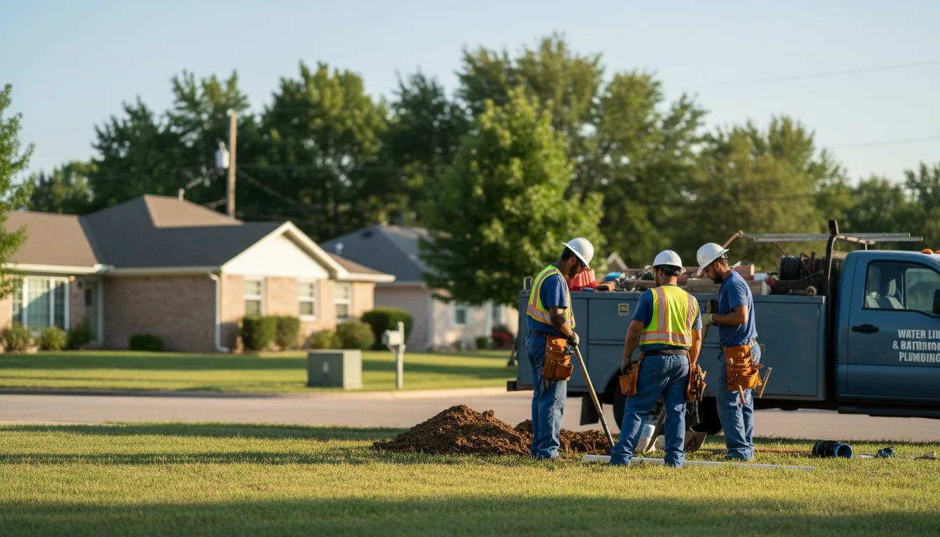 Residential water line and bathroom plumbing service in Greenwood, NE